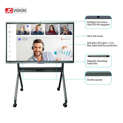 JCVISION tablero elegante interactivo educativo de 98 pulgadas 20 puntos del tacto del IR para la sala de clase