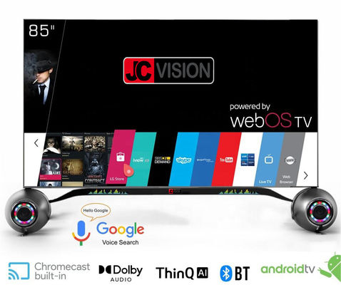 Pantalla de señalización digital de interior 85 pulgadas Smart TV 4K con Android 11 1 y ángulo de visión 178x178
