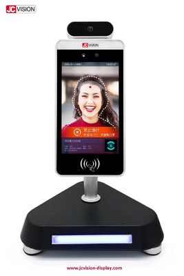 Escáner facial del reconocimiento y de la temperatura del OS AI de Android 8 pulgadas