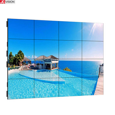 JCVISION pared video vertical comercial Digital de 55 pulgadas que hace publicidad de las pantallas LCD