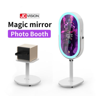 Quiosco portátil elegante de la cabina del espejo, cabina de la foto del espejo de Selfie con la impresora 21.5inch