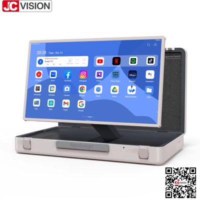 JCVISION 27" maletín monitor pantalla táctil Android 12 Sistema maleta de pantalla inteligente