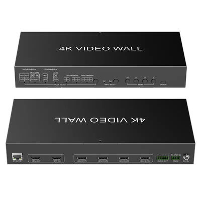 JCVISION 4K Video JCVISION HDMI2.0 de pared Matriz 2 en 4 con salida de pared de video 2X2 salida de audio L / R autoadaptable