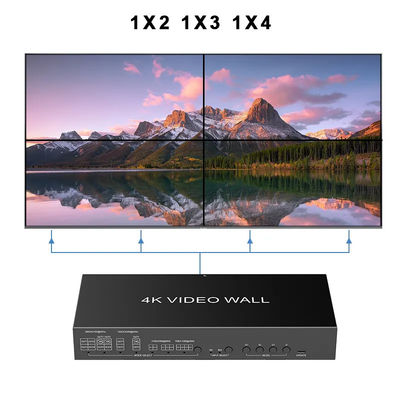 JCVISION 4K Video JCVISION HDMI2.0 de pared Matriz 2 en 4 con salida de pared de video 2X2 salida de audio L / R autoadaptable
