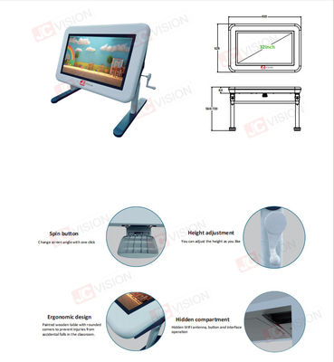 JCVision 32" Large Screen Android Smart Touch Leaning Gaming Table