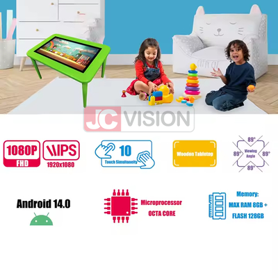 Mesa táctil Android de 32 pulgadas con pantalla LCD de 1080p para educación y juegos