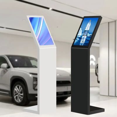 Quiosco de información interactivo digital de autoservicio de 18.5 y 21.5 pulgadas, tipo L, pantalla vertical, quiosco con pantalla táctil, blanco