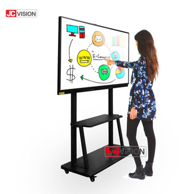 Tablero elegante de la sala de clase de la pantalla táctil I7, 1 año pantalla táctil interactiva de 65 pulgadas para la educación