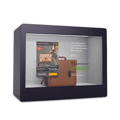 Haciendo publicidad de la caja de presentación transparente del LCD de la pantalla LCD táctil transparente 21,5 pulgadas