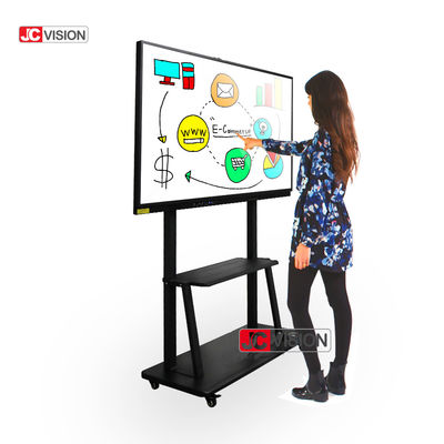 pantalla plana interactiva del tablero elegante 55inch, el panel interactivo 4K para la educación