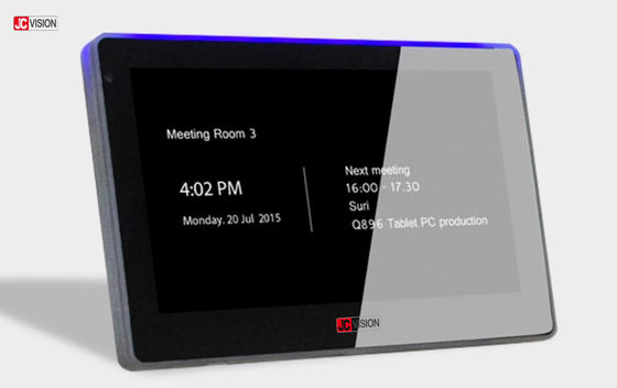Exhibición de reservación del Scheduling de la sala de conferencias de NFC RFID del POE, pantalla de la reservación de la sala de reunión del tacto