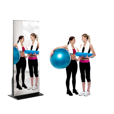 Gimnasio casero 3D virtual 32&quot; 43&quot; pantalla táctil interactiva del espejo elegante del ejercicio