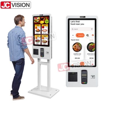 Terminal de pago de autoservicio con pantalla táctil POS de 24 27 32 pulgadas, máquina de autopago para McDonald's, quiosco de autoservicio para pedidos rápidos para KFC/Restaurantes