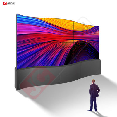 Fino estupendo publicitario grande de la pared de la reproducción de vídeo P4 LED de la instalación al aire libre fija flexible de la pantalla de Jcvision LOFIT