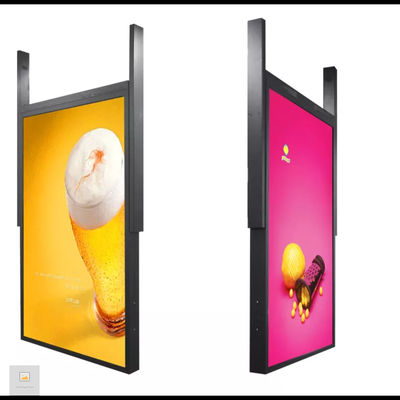 exhibición publicitaria lateral doble de la ejecución de la señalización de Digitaces de la ventana 49inch