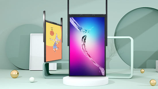 Alta señalización transparente de la exhibición de la ventana de pantalla LCD del brillo 49inch